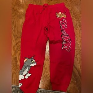 Sweat pants. Red. Size: XL